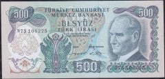 6.Emisyon 2.Tertip 500 Lira N75 106225 Çilaltı