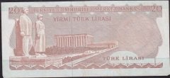 6.Emisyon 3.Tertip 20 Lira F10 488040 Çok Temiz +