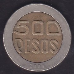 Kolombiya 500 Peso 2004