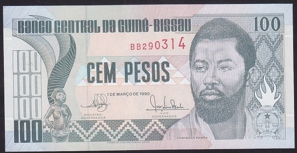 Guine Bissau 100 Pesos 1990 Çil Pick 11