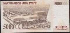 7.Emisyon 5 000 000 Lira H59 194970 Çok Temiz