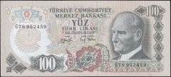 6.Emisyon 2.Tertip 100 Lira G78 952459 Çilaltı Çil