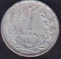 1981 Yılı 1 Lira