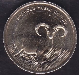 2015 Yılı 1 Lira Anadolu Yaban Koyunu Hatıra Para Kararma var