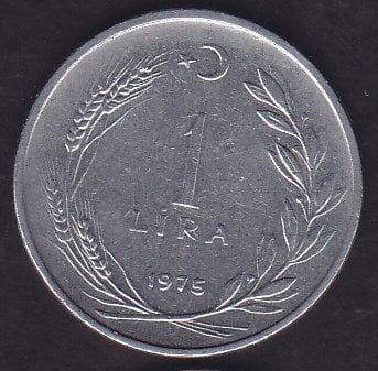 1975 Yılı 1 Lira Ters