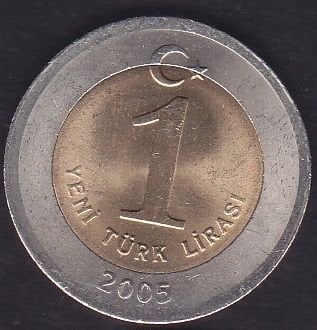 2005 Yılı 1 Lira Çilaltı Çil