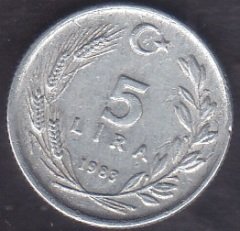 1983 Yılı 5 Lira