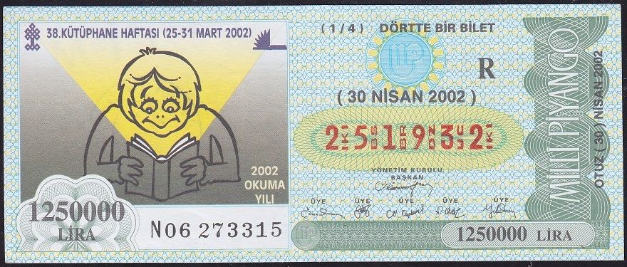 2002 30 Nisan Çeyrek Bilet - R Serisi