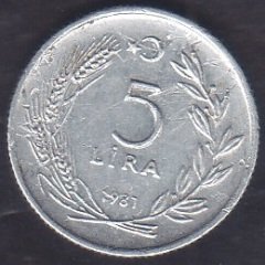 1981 Yılı 5 Lira