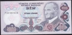 6.Emisyon 3.Tertip 1000 Lira F39 592434 Çilaltı Çil