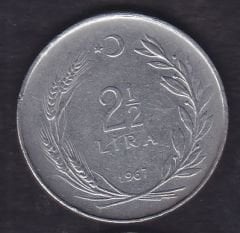 1967 Yılı 2.5 Lira Düz