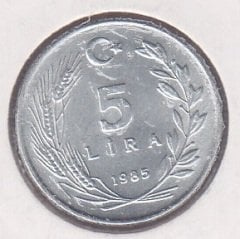 1985 Yılı 5 Lira Çilaltı Çil