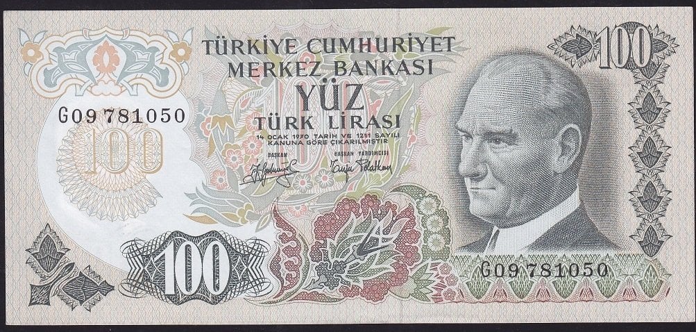 6.Emisyon 2.Tertip 100 Lira G09 781050 Çilaltı