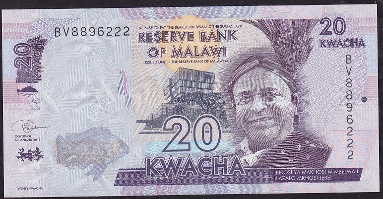 Malawi 20 Kwacha 2019 Çil Pick 63e - 222