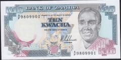 Zambia 10 Kwacha 1989 Çil Pick 31a