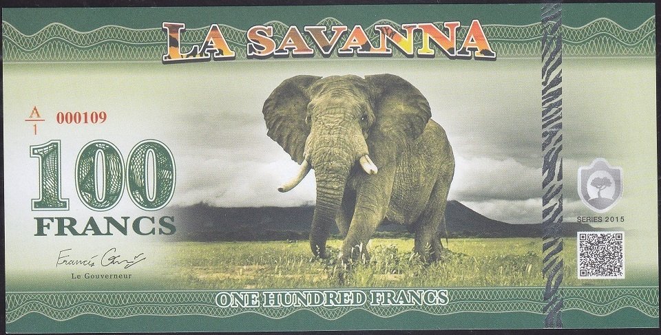 La Savanna 100 Frank 2015 Çil Fantazi Para