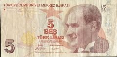 9.Emisyon 1.Tertip 5 Lira A360 533353 Çok Temiz