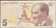 9.Emisyon 1.Tertip 5 Lira A062 613100 Çil