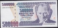 7.Emisyon 4.Tertip 500000 Lira J56 976478 Çil