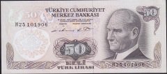 6.Emisyon 1.Tertip 50 Lira H25 101906 Çilaltı Çil