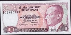 7.Emisyon 2.Tertip 100 Lira E29 690943 Çil