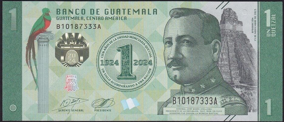 Guatemala 1 Quetzal 2024 Çil Hatıra ( 333 )