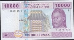 Central African States 10000 Frank 2002 Çil (F) Pick510F Ekvator Ginesi