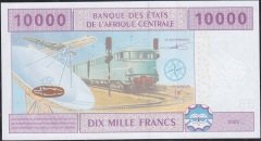 Central African States 10000 Frank 2002 Çil (F) Pick510F Ekvator Ginesi