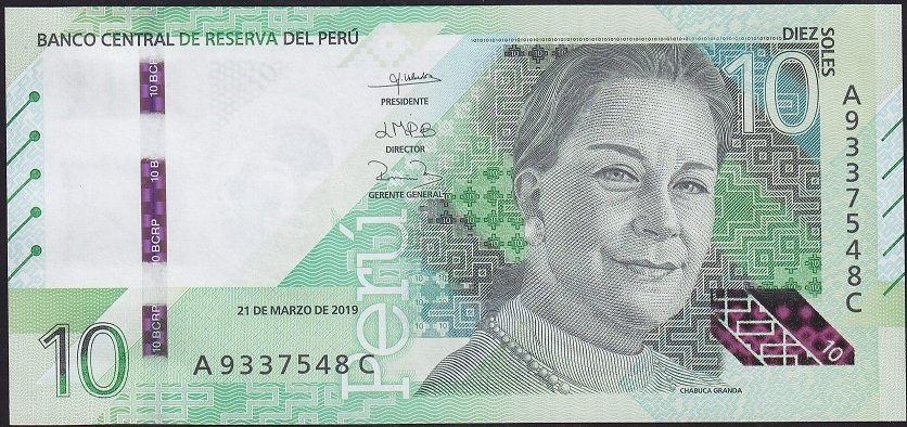 Peru 10 Soles 2019 Çil