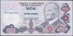 6.Emisyon 3.Tertip 1000 Lira F53 486374 Çok Temiz+