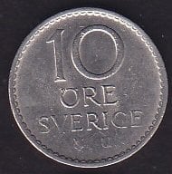 İsveç 10 Öre 1971