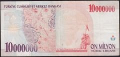 7.Emisyon 10 000 000 Lira B19 319973 Çok Temiz