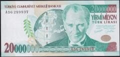 7.Emisyon 20 000 000 Lira A56 289937 Çilaltı Çil