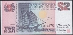 Singapur 2 Dolar 1992 Çil Pick 28