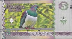 Pitcairn Island 5 Pound Çil Fantazi Para