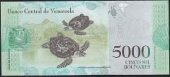 Venezuela 5000 Bolivares 2017 Çil ( 888 )