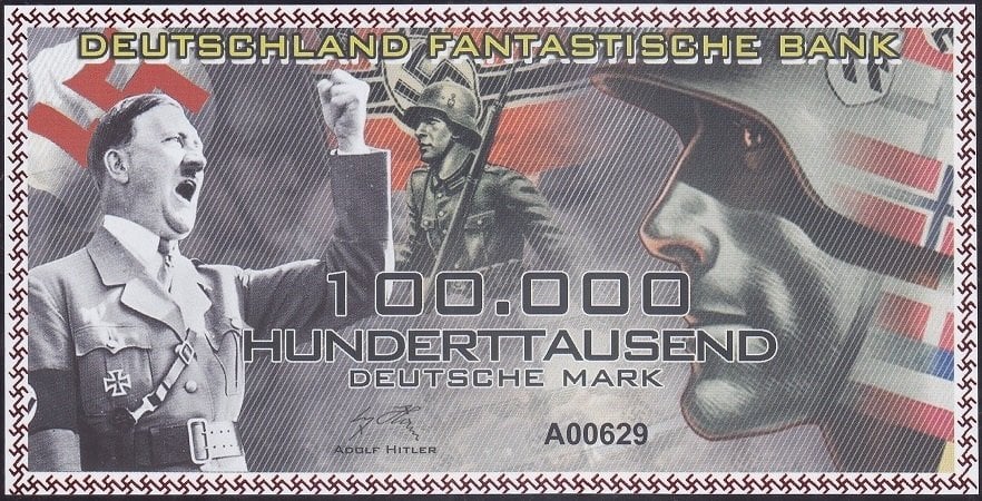Almanya 100000 Mark Çil Nazi - Hitler Fantazi Para