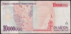 7.Emisyon 10 000 000 Lira B03 399027 Çok Temiz