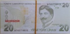 9. Emisyon 20 Lira Deste (100 Adet) Geçersiz Düğün Parası