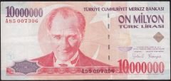 7.Emisyon 10 000 000 Lira A85 007306 Çok Temiz