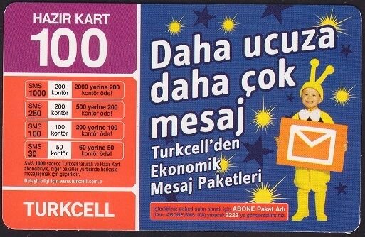 Turkcell Hazır Kart 100 Kontör 2009