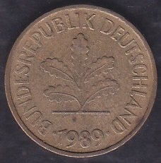 Almanya 5 Pfennig 1989