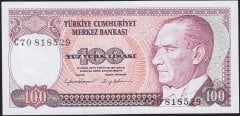 7.Emisyon 2.Tertip 100 Lira C70 818529 Çilaltı