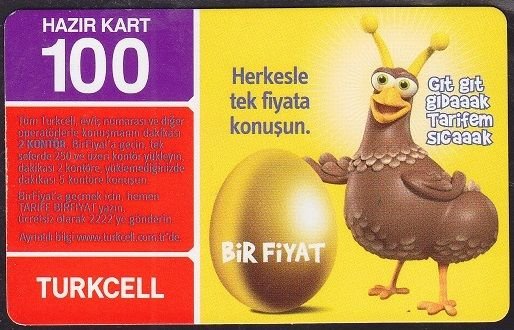 Turkcell Hazır Kart 100 Kontör 2009