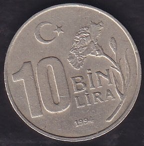 1994 Yılı 10000 Lira Dünya Spor ve Olimpik ve Düşünce Yılı