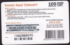 Turkcell Hazır Kart 100 Kontör 2007