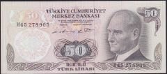 6.Emisyon 1.Tertip 50 Lira H45 278905 Çilaltı