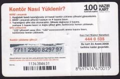Turkcell Hazır Kart 100 Kontör 2008