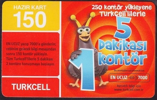 Turkcell Hazır Kart 150 Kontör 2010