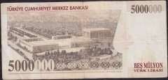 7.Emisyon 5 000 000 Lira G19 179883 Çok Temiz